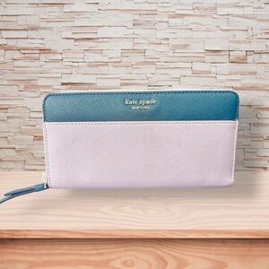 Kate Spade Cameron Lavender  Continental Zip Around Wallet